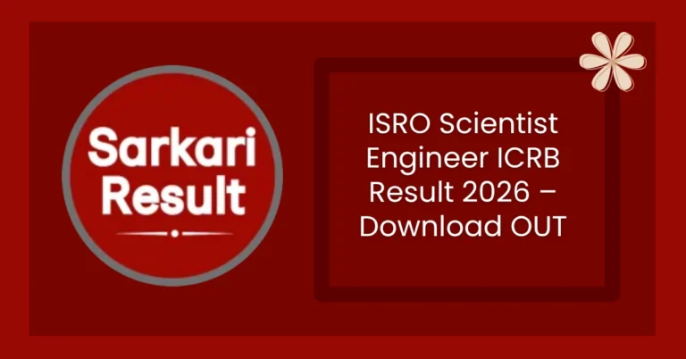 ISRO Scientist Engineer ICRB