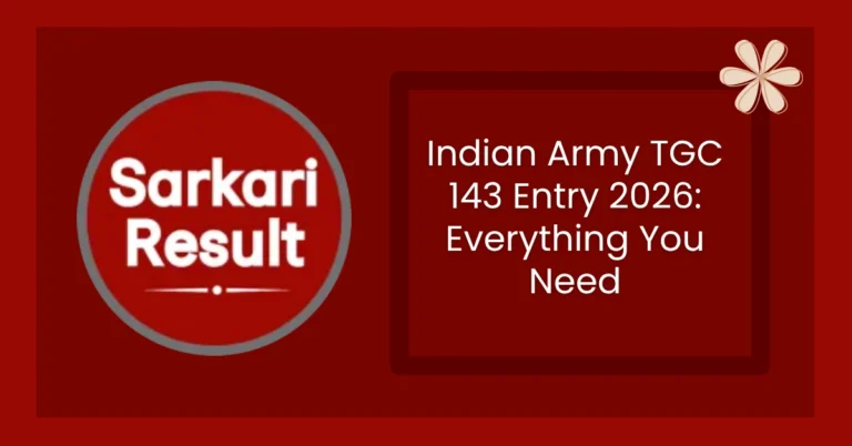 Indian Army TGC 143 Entry