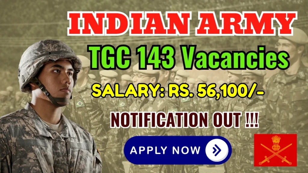 How to Apply for Indian Army TGC 143 Entry?