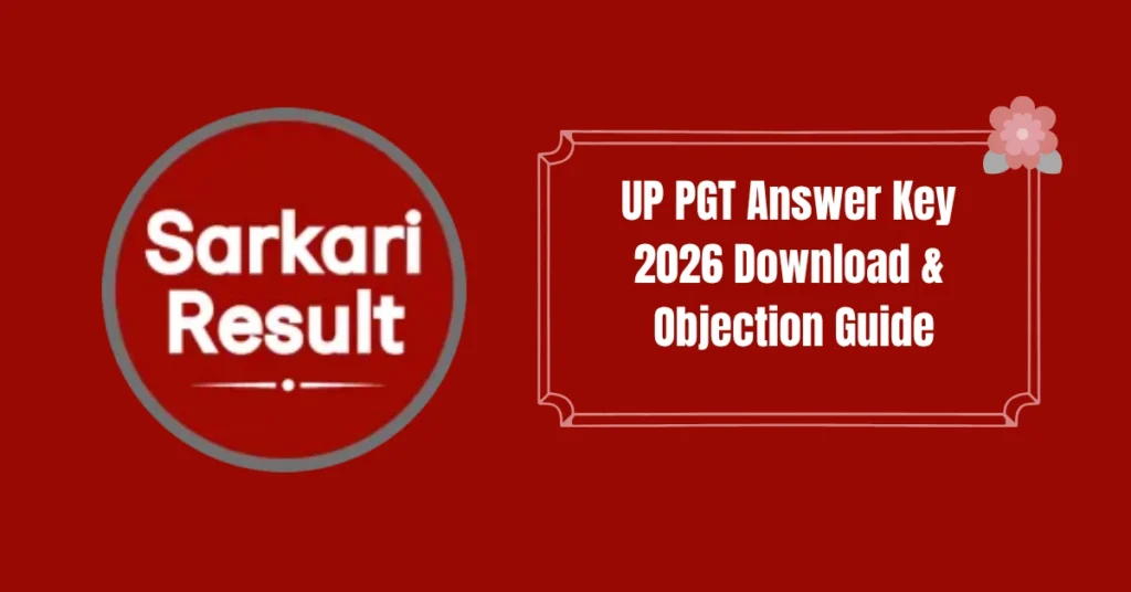 UP PGT Answer Key 2026