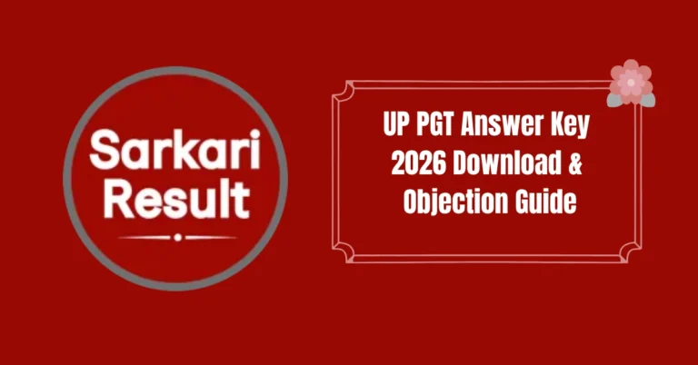 UP PGT Answer Key 2026