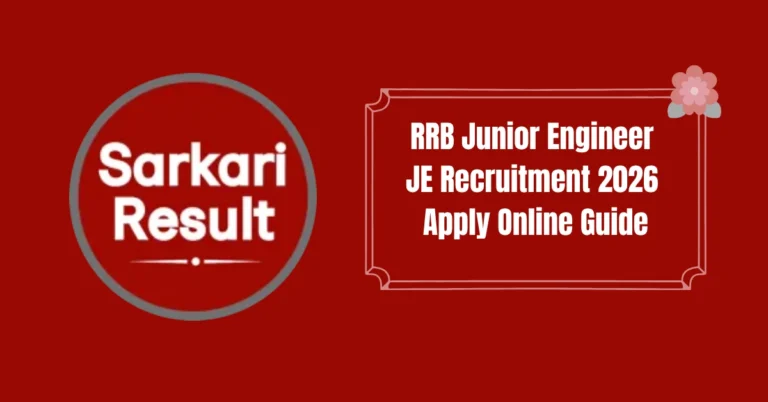 RRB Junior Engineer JE Recruitment 2026