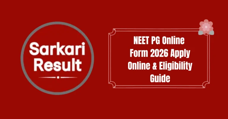 NEET PG Online Form 2026