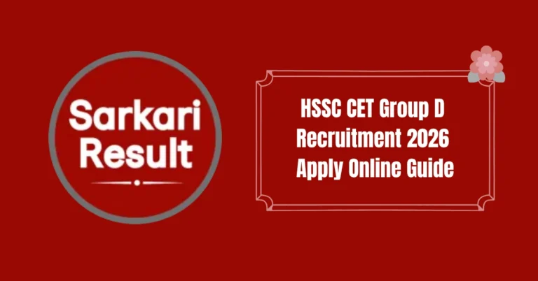 HSSC CET Group D Recruitment
