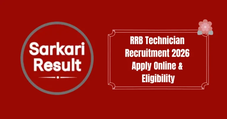 RRB Technician Recruitment 2026
