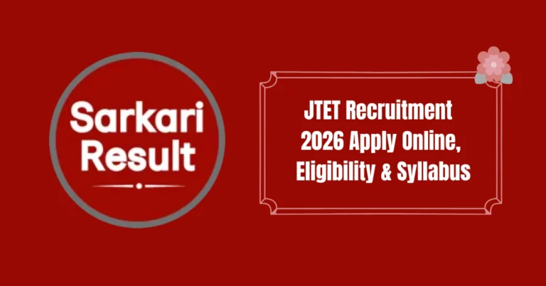 JTET Recruitment 2026