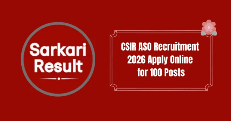 CSIR ASO Recruitment 2026