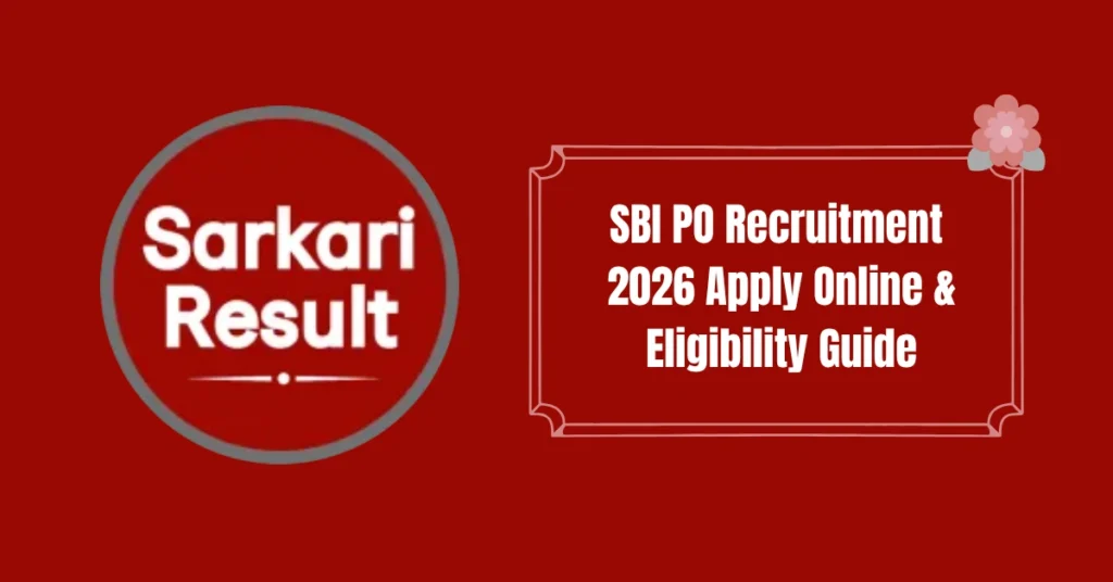 SBI PO Recruitment 2026 Apply Online & Eligibility Guide