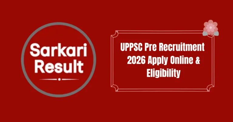 UPPSC Pre Recruitment 2026