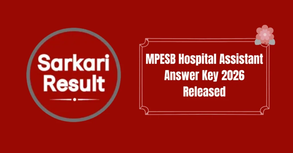 MPESB Hospital Assistant Answer Key 2026 Released