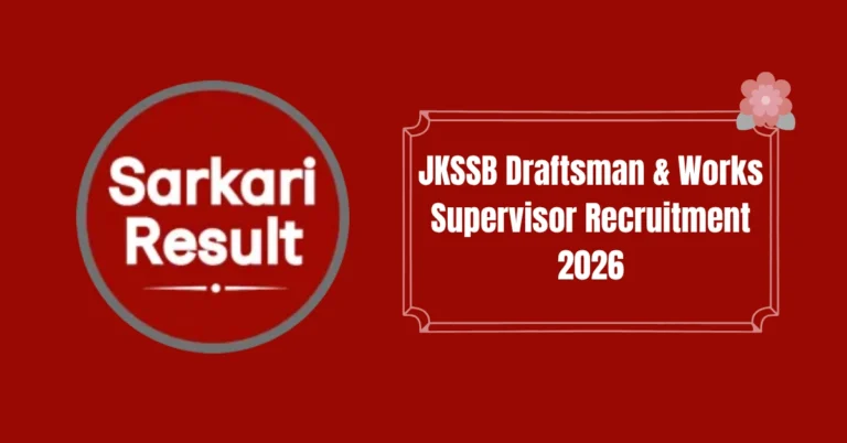 JKSSB Draftsman & Works Supervisor