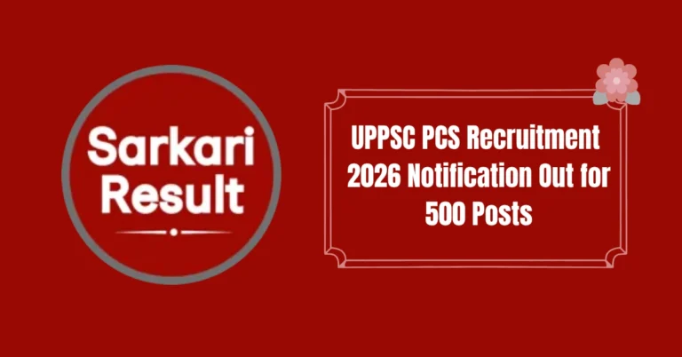 UPPSC PCS Recruitment 2026