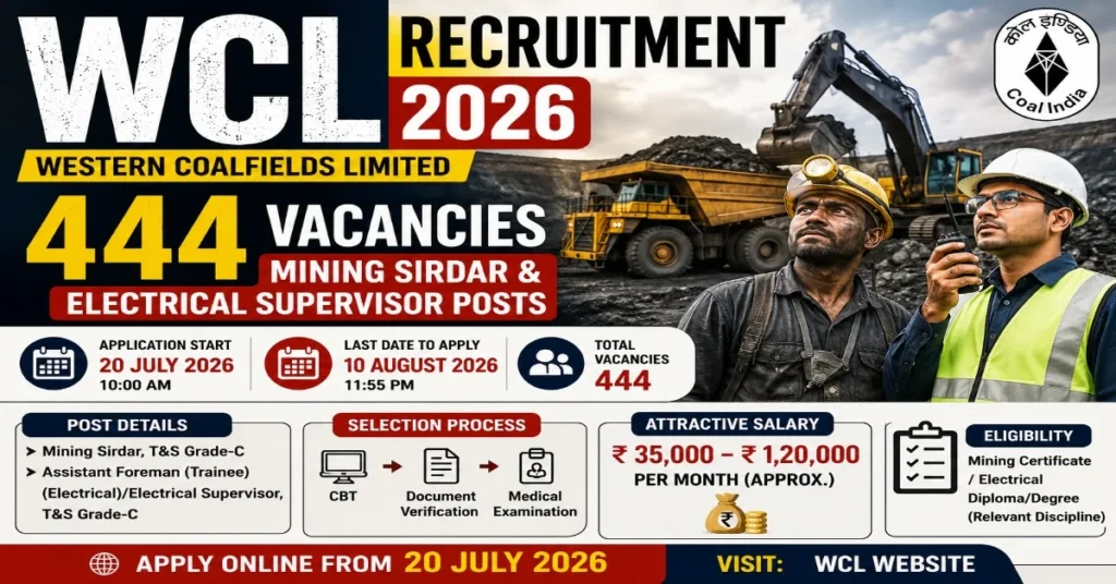 WCL Recruitment 2026 Eligibility Criteria