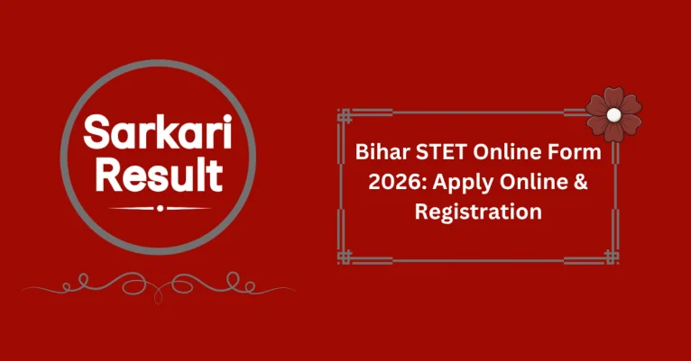 Bihar STET Online Form 2026