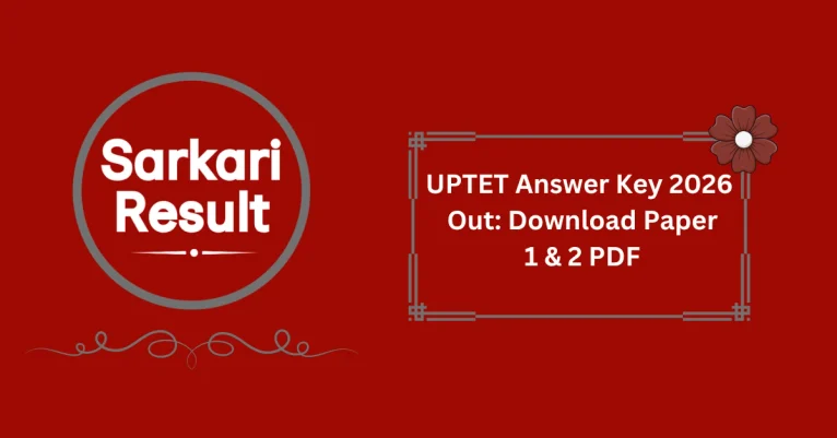 UPTET Answer Key 2026