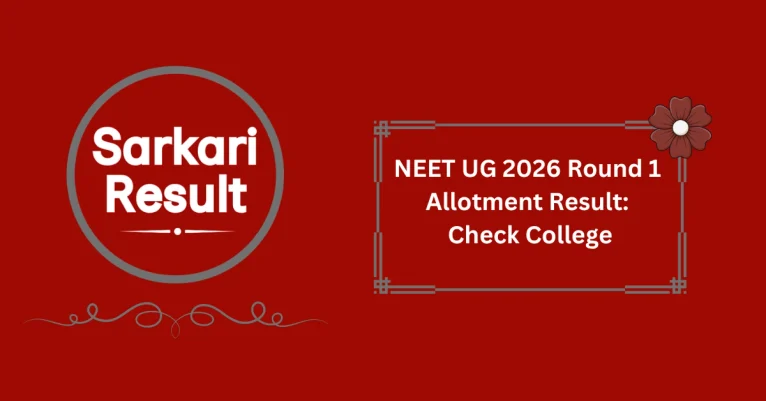 NEET UG 2026 Round 1