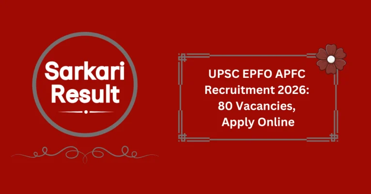 UPSC EPFO APFC Recruitment