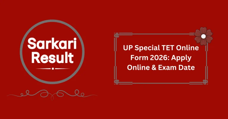 UP Special TET Online Form 2026: